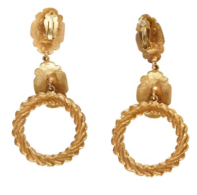 Lot 64 - A pair of Chanel earrings, circa 1986