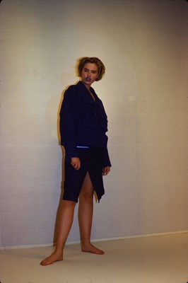 Lot 345 - A rare Vivienne Westwood black cloqué cotton ensemble, 'Hypnos' collection, Spring-Summer 1984