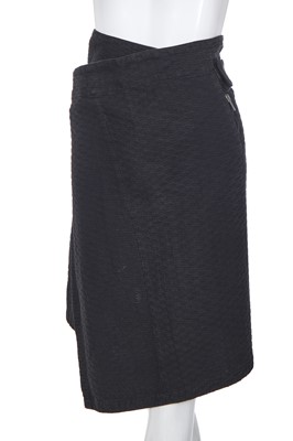Lot 345 - A rare Vivienne Westwood black cloqué cotton ensemble, 'Hypnos' collection, Spring-Summer 1984