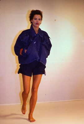 Lot 345 - A rare Vivienne Westwood black cloqué cotton ensemble, 'Hypnos' collection, Spring-Summer 1984