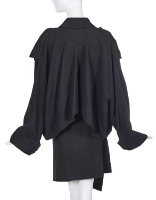 Lot 345 - A rare Vivienne Westwood black cloqué cotton ensemble, 'Hypnos' collection, Spring-Summer 1984