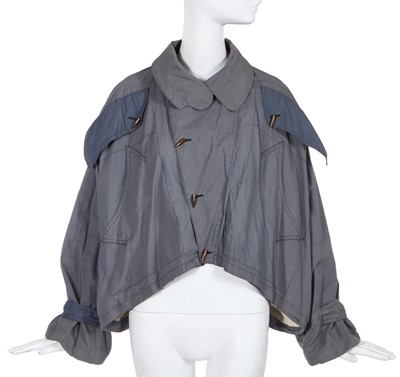 Lot 346 - A rare Vivienne Westwood blue cotton jacket 'Clint Eastwood ' collection, Autumn-Winter 1984-85