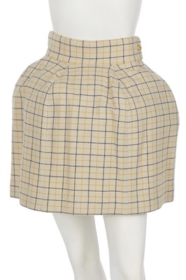 Lot 221 - A Vivienne Westwood tattersall tweed skirt, 'Harris Tweed' collection, Autumn-Winter 1987-88