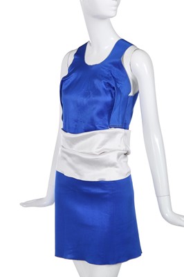 Lot 351 - A Vivienne Westwood blue nylon two-piece ensemble, 'Hypnos' collection, Spring-Summer 1984