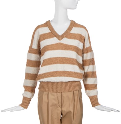 Lot 373 - A Bill Gibb tan cotton ensemble, circa 1977