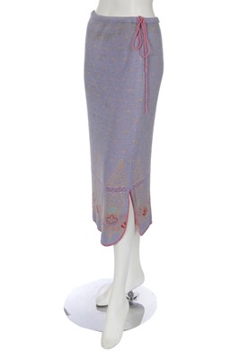 Lot 383 - A Bill Gibb lavender knitted ensemble, Spring-Summer 1976