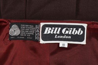 Lot 378 - A Bill Gibb brown wool ensemble, 1977