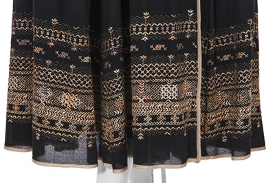 Lot 382 - A Bill Gibb hand-embroidered black ensemble, probably Autumn-Winter 1976-77