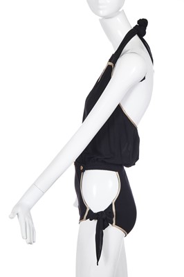 Lot 382 - A Bill Gibb hand-embroidered black ensemble, probably Autumn-Winter 1976-77