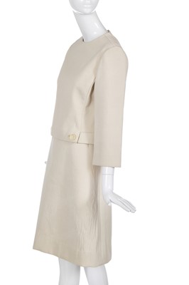 Lot 438 - A Christian Dior New York cream wool twill ensemble, 1960s