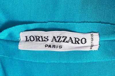 Lot 424 - A Loris Azzaro blue stretch jersey dress, 1970s