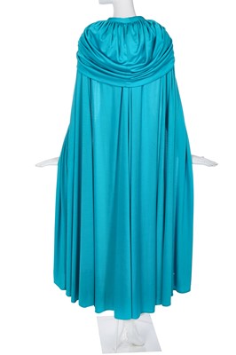 Lot 424 - A Loris Azzaro blue stretch jersey dress, 1970s