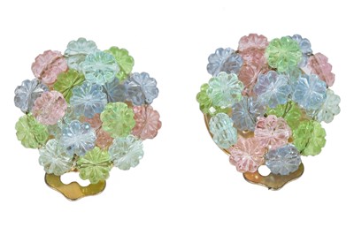 Lot 435 - A Christian Dior floral beaded demi-parure, 1967