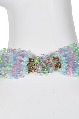 Lot 435 - A Christian Dior floral beaded demi-parure, 1967