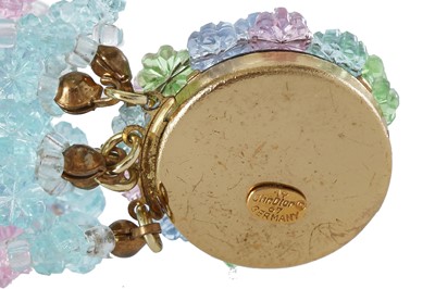 Lot 435 - A Christian Dior floral beaded demi-parure, 1967