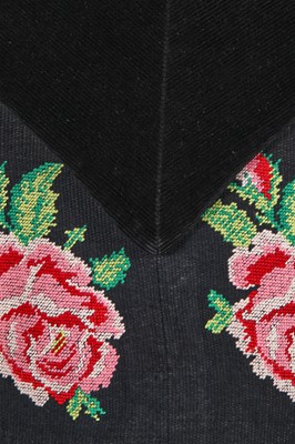 Lot 444 - An early Hubert de Givenchy haute couture needlepoint rose jacket, Autumn-Winter 1952-53