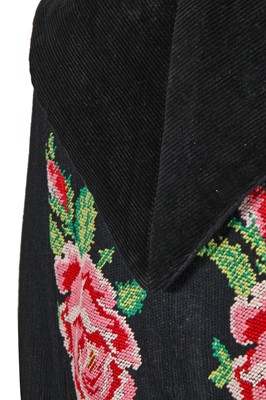 Lot 444 - An early Hubert de Givenchy haute couture needlepoint rose jacket, Autumn-Winter 1952-53