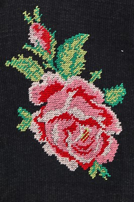 Lot 444 - An early Hubert de Givenchy haute couture needlepoint rose jacket, Autumn-Winter 1952-53