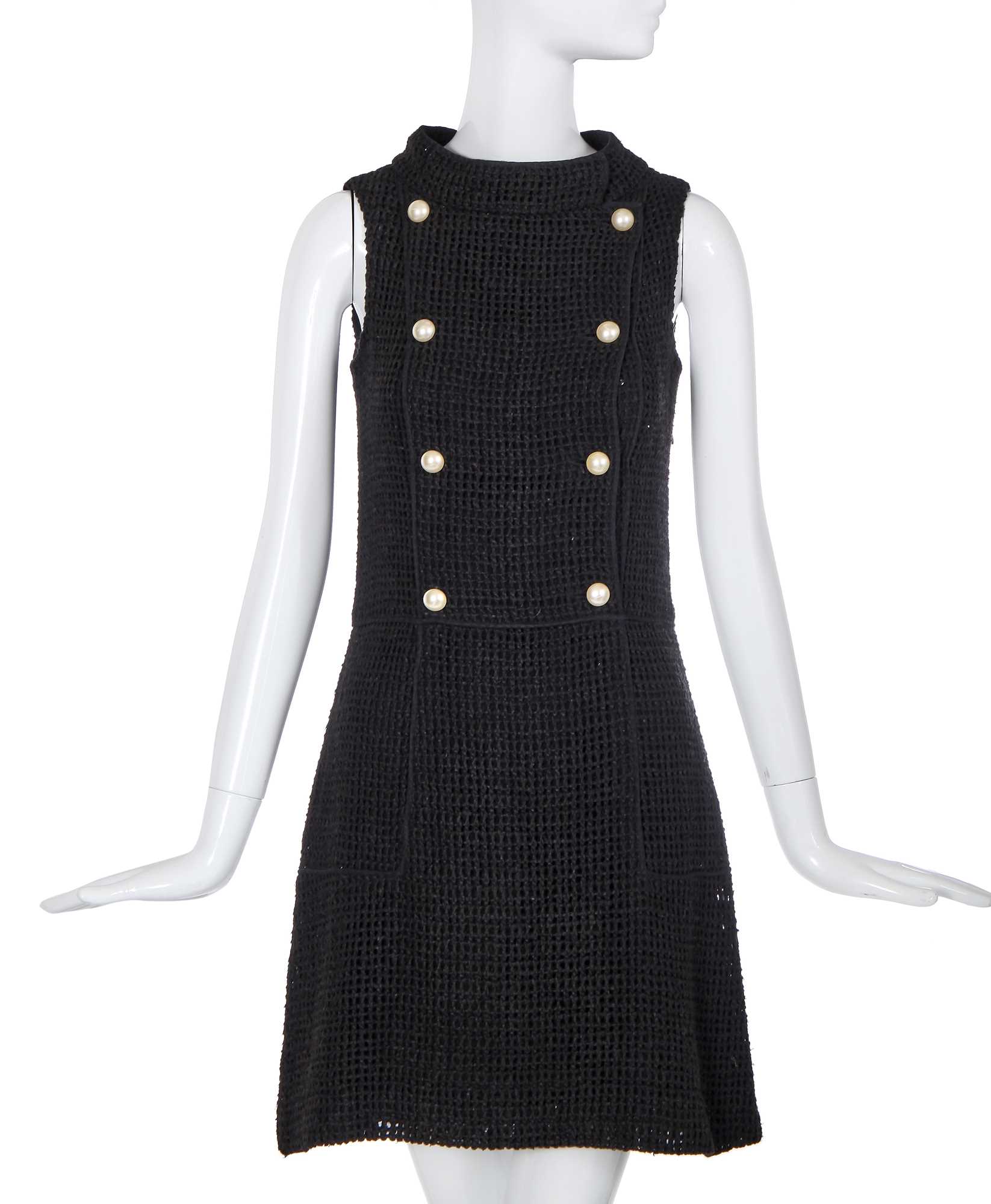 Lot 69 - A Chanel black silk dress, modern