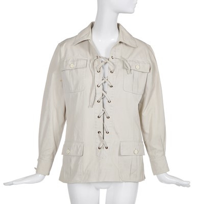 Lot 442 - An Yves Saint Laurent khaki 'Safari' or 'Saharienne' jacket, 1968