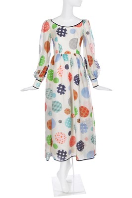 Lot 387 - A Nina Ricci printed organza dress, Spring-Summer 1973