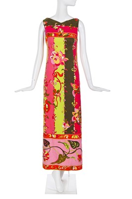 Lot 388 - An Emilio Pucci printed velvet dress, 1978