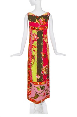 Lot 388 - An Emilio Pucci printed velvet dress, 1978
