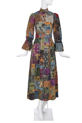 Lot 390 - A Catherine Buckley patchwork gown, 1970s