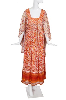 Lot 391 - A Catherine Buckley painted lace dress, 1970s