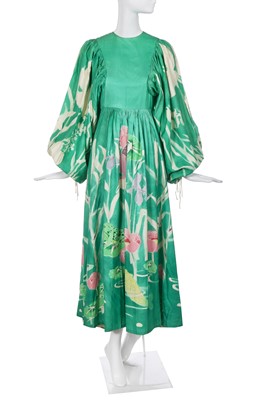 Lot 392 - A Catherine Buckley printed silk 'pond' dress 1970s