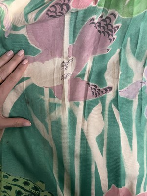 Lot 392 - A Catherine Buckley printed silk 'pond' dress 1970s