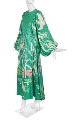 Lot 392 - A Catherine Buckley printed silk 'pond' dress 1970s