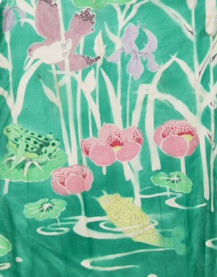 Lot 392 - A Catherine Buckley printed silk 'pond' dress 1970s