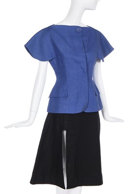 Lot 273 - A John Galliano linen ensemble, 'Greek Widows...' collection, Spring-Summer 1990