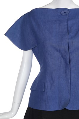 Lot 273 - A John Galliano linen ensemble, 'Greek Widows...' collection, Spring-Summer 1990