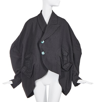 Lot 294 - A rare John Galliano pinstripe wool jacket, 'Fallen Angels' collection, Spring-Summer 1986