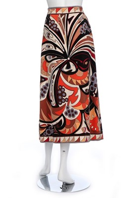 Lot 46 - A Pucci printed velvet skirt, late 1960s,...