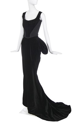 Lot 236 - A Vivienne Westwood black velvet evening ensemble, 2000s