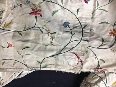 Lot 421 - A Cantonese embroidered robe à l'Anglaise, 1780s