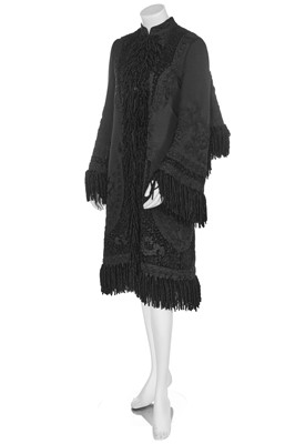 Lot 109 - A Ralph Lauren black silk Victorian-inspired evening coat, Autumn-Winter 2010-11