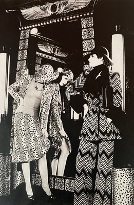 Lot 91 - A good Biba brown wool jersey and faux fur ensemble, circa 1973