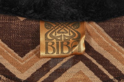 Lot 91 - A good Biba brown wool jersey and faux fur ensemble, circa 1973