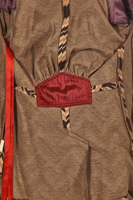 Lot 91 - A good Biba brown wool jersey and faux fur ensemble, circa 1973