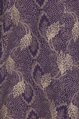 Lot 27 - A Biba printed purple and ivory flanesta ensemble, circa 1970