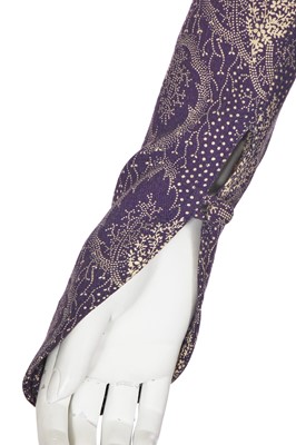 Lot 27 - A Biba printed purple and ivory flanesta ensemble, circa 1970