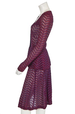 Lot 28 - A Biba purple viscose ensemble, circa 1970