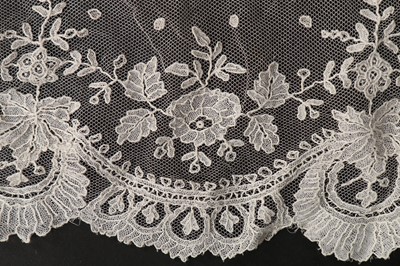 Lot 485 - A good Brussels needlepoint lace veil, circa...