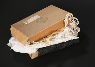 Lot 485 - A good Brussels needlepoint lace veil, circa...