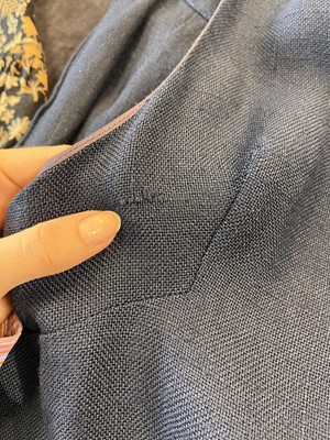 Lot 18 - A Biba navy slubbed rayon ensemble, 1969