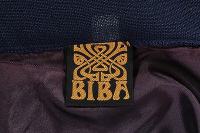 Lot 18 - A Biba navy slubbed rayon ensemble, 1969